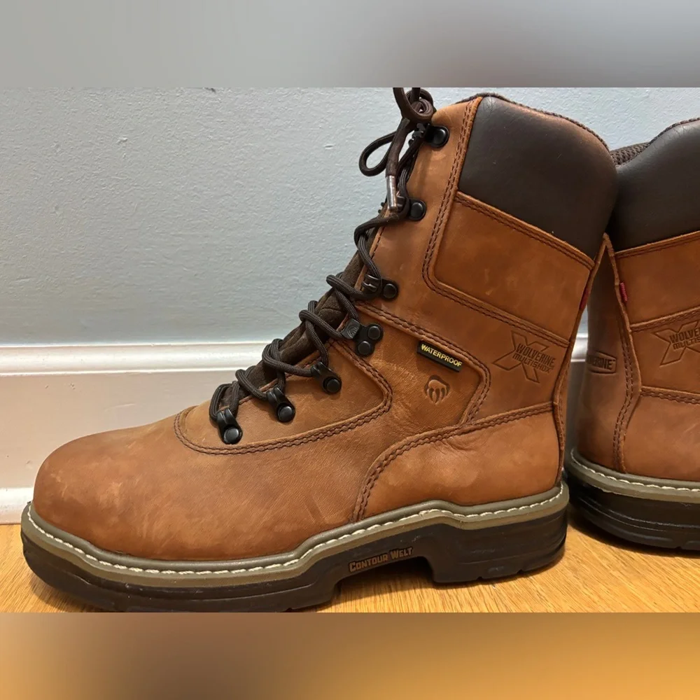 Wolverine Men's Waterproof Marauder 8-Inch Boot W/Steel‎ Toe Contour Welt Sz 8EW
